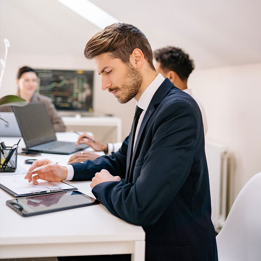 Man taking notes info-10